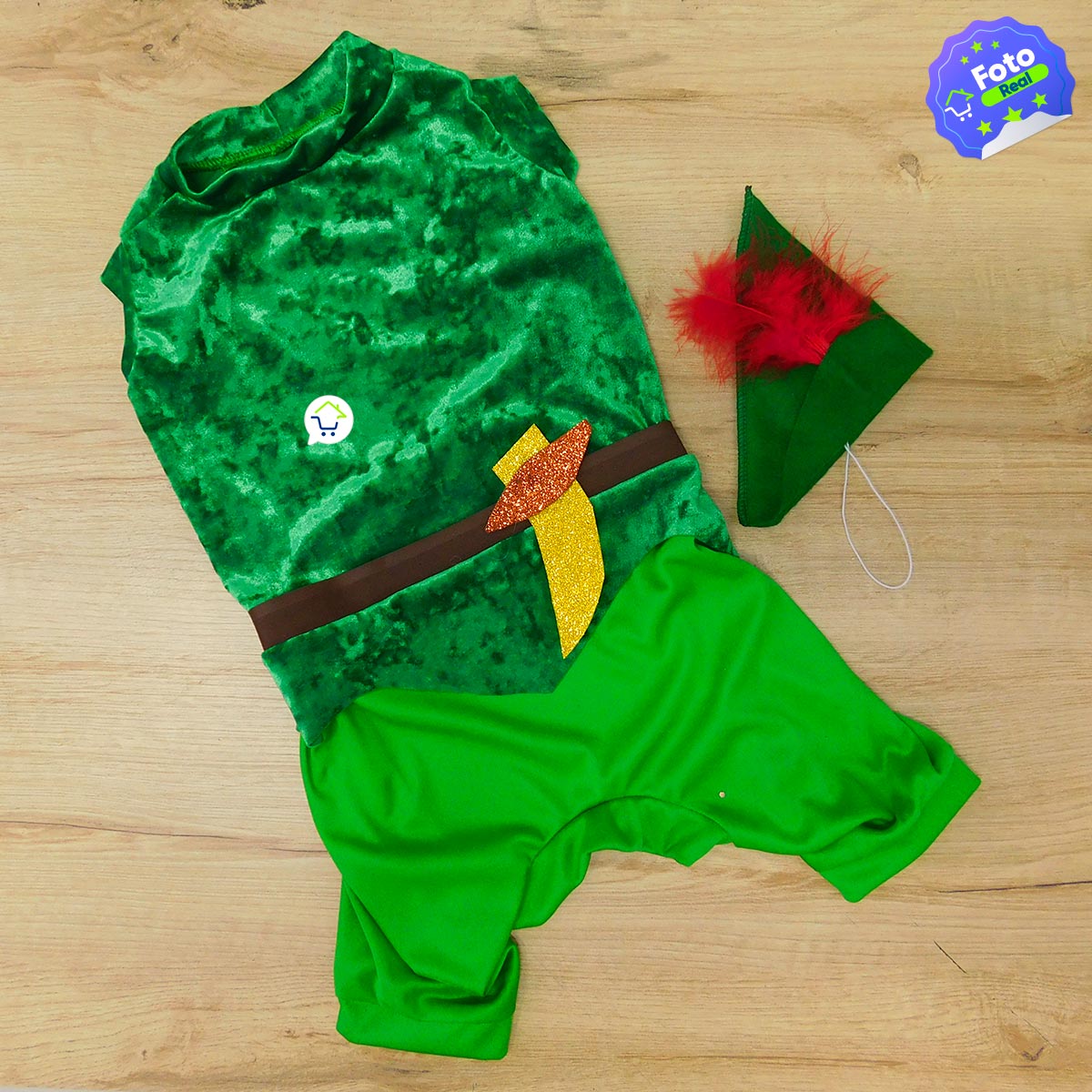 Disfraz de Peter Pan para Mascotas (Perros y Gatos)