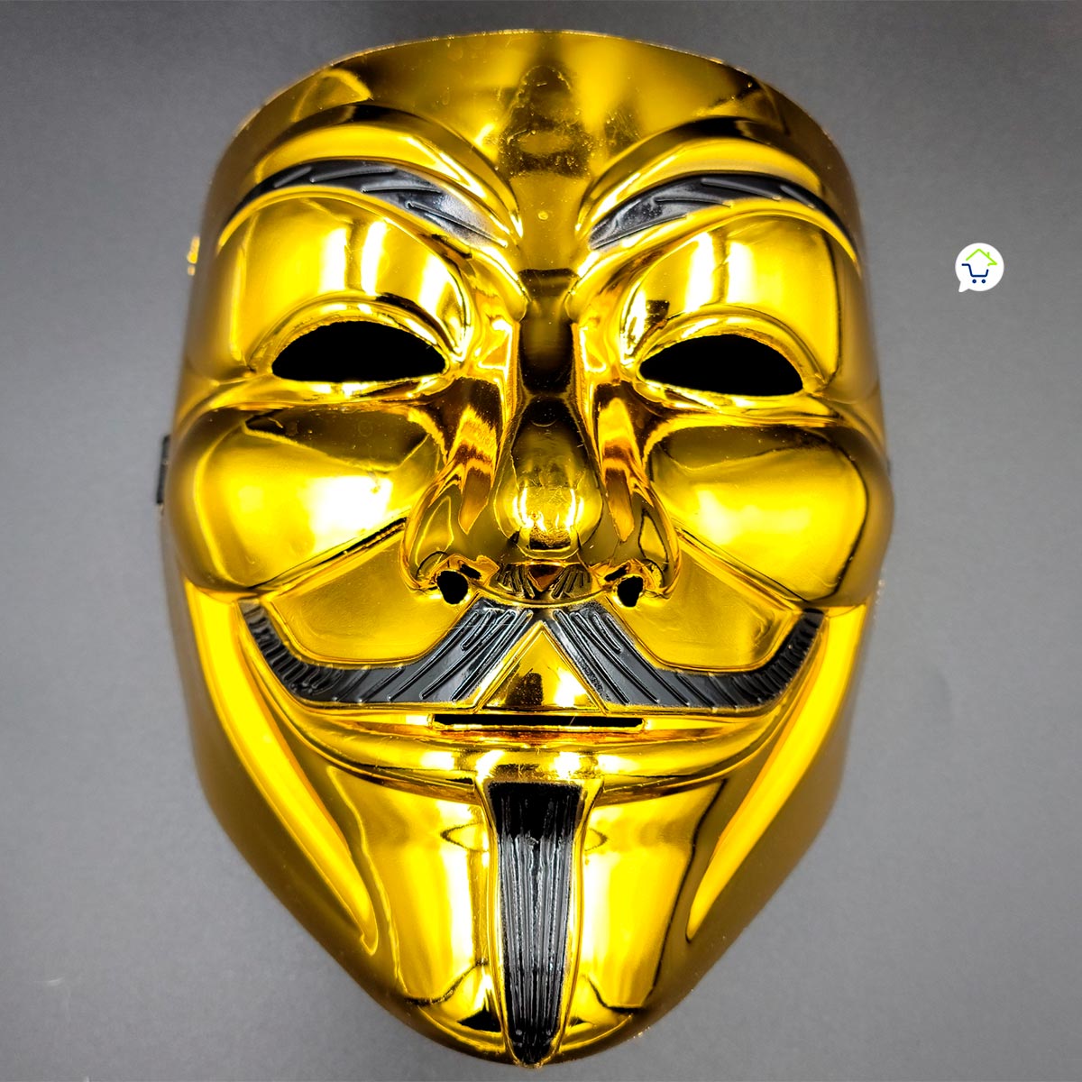 Máscara Anonymous Hacker Vendetta Dorada Halloween