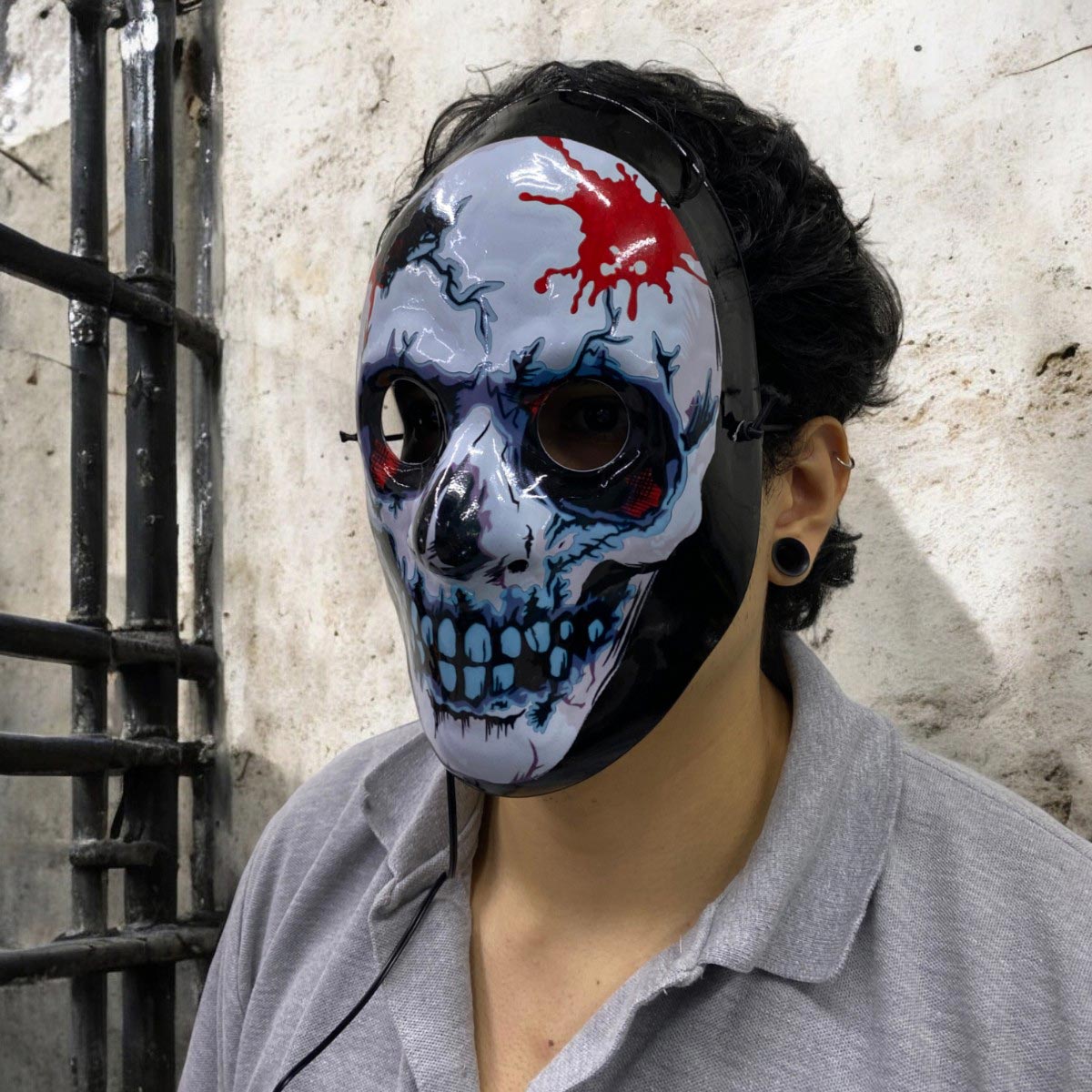 Máscara Luminosa de Calavera – Disfraz Fiesta Cosplay Halloween