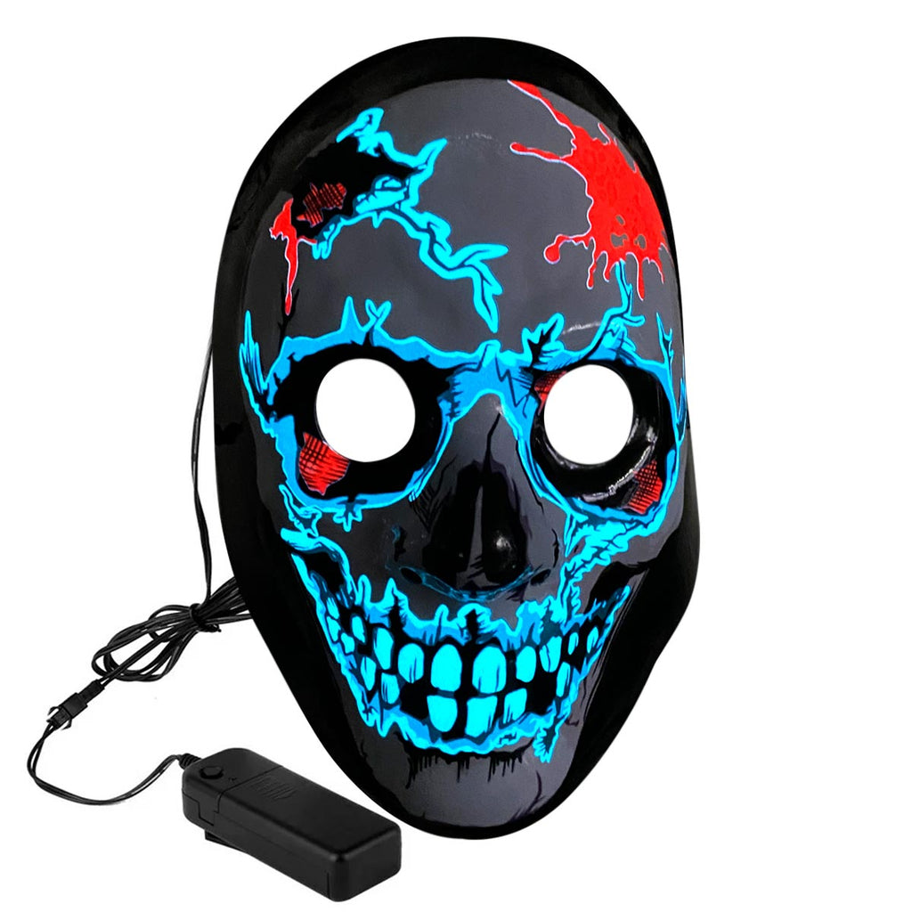 Máscara Luminosa de Calavera – Disfraz Fiesta Cosplay Halloween